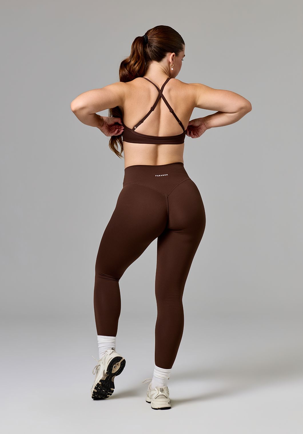 RecStretch™ Limitless Crossback Sports Bra Walnut Sports Bras Paragon Fitwear 