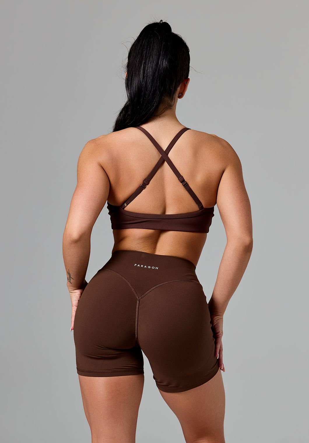 RecStretch™ Limitless Crossback Sports Bra Walnut Sports Bras Paragon Fitwear 