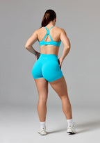 RecStretch™ Original High-Rise Sculptseam® Plus Short 4” Azure Shorts Paragon Fitwear 