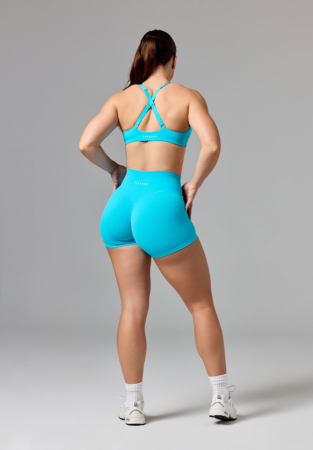 RecStretch™ Original High-Rise Sculptseam® Plus Short 4” Azure Shorts Paragon Fitwear 