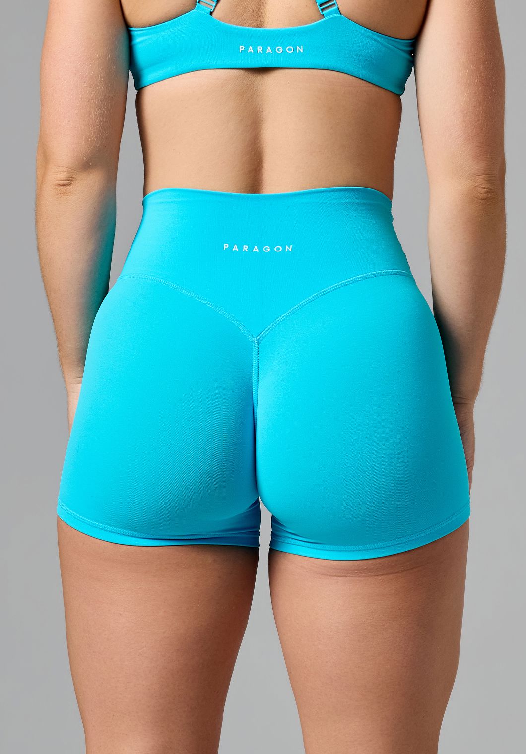 RecStretch™ Original High-Rise Sculptseam® Plus Short 4” Azure Shorts Paragon Fitwear 