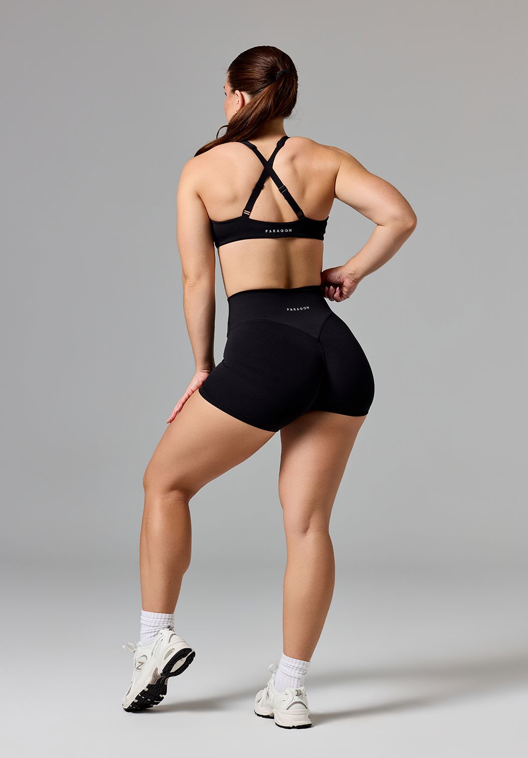RecStretch™ Original High-Rise Sculptseam® Plus Short 4” Black Shorts Paragon Fitwear 