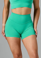 RecStretch Original High-Rise Sculptseam® Plus Short 5” Palm Leaf Shorts Paragon Fitwear 