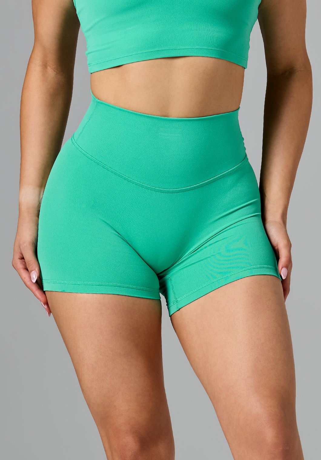 RecStretch Original High-Rise Sculptseam® Plus Short 5” Palm Leaf Shorts Paragon Fitwear 