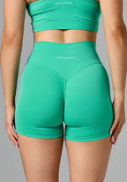 RecStretch Original High-Rise Sculptseam® Plus Short 5” Palm Leaf Shorts Paragon Fitwear 
