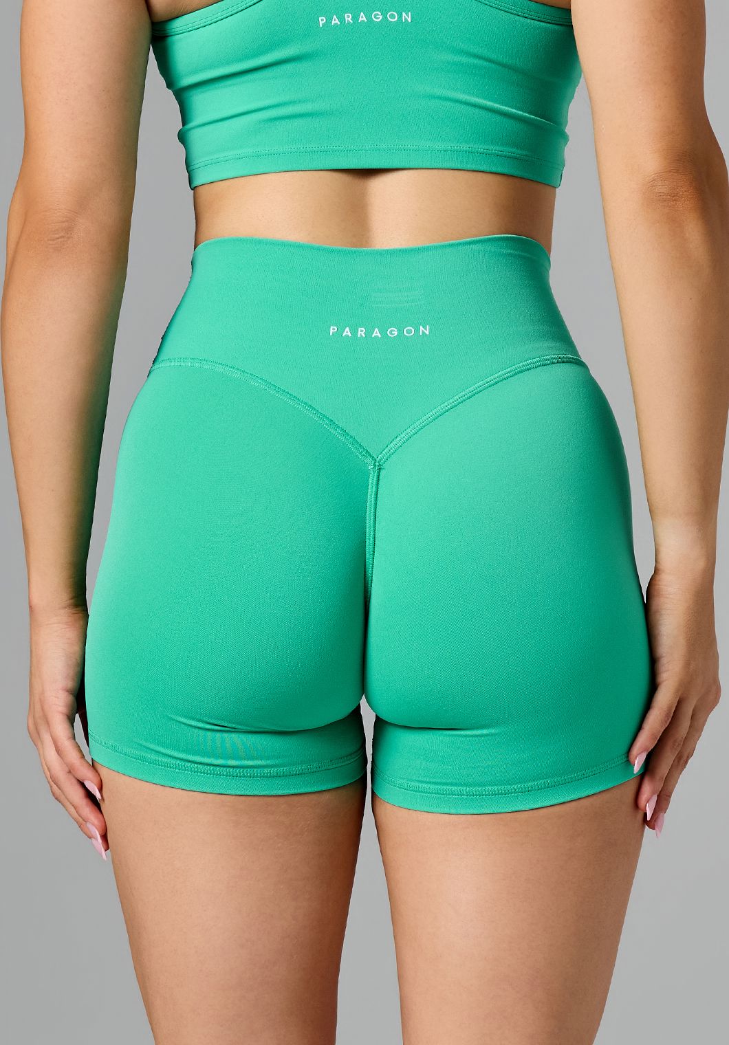 RecStretch Original High-Rise Sculptseam® Plus Short 5” Palm Leaf Shorts Paragon Fitwear 