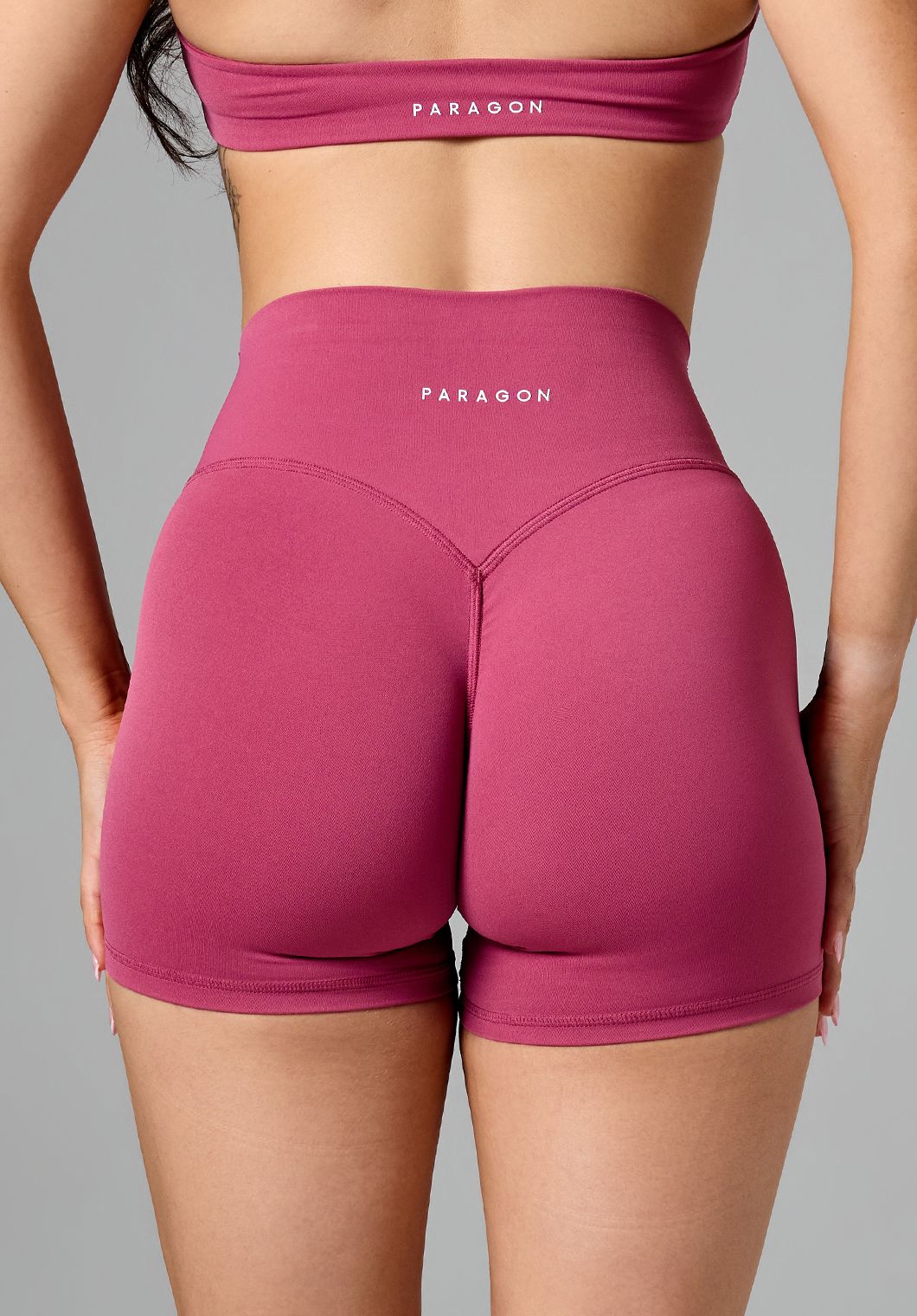 Reluna Original High-Rise Sculptseam® Plus Short 5" Raspberry Shorts Paragon Fitwear 