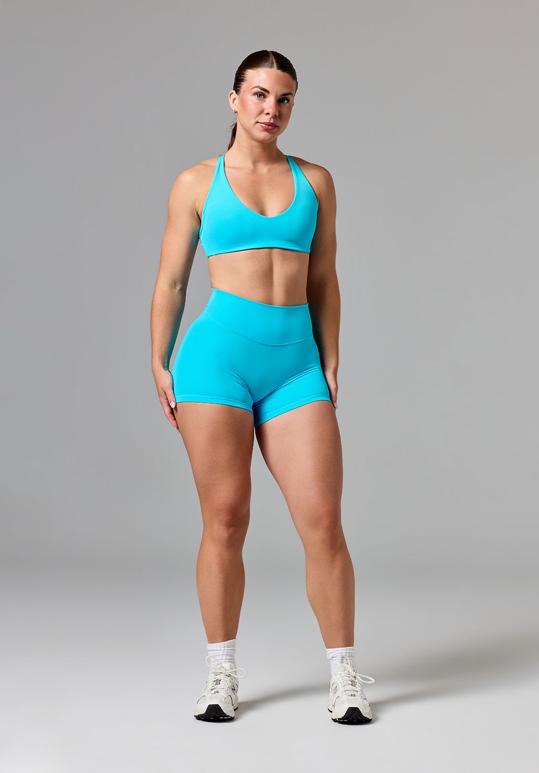 RecStretch™ Original Mid-Rise Sculptseam® Plus Short 4” Azure Shorts Paragon Fitwear 