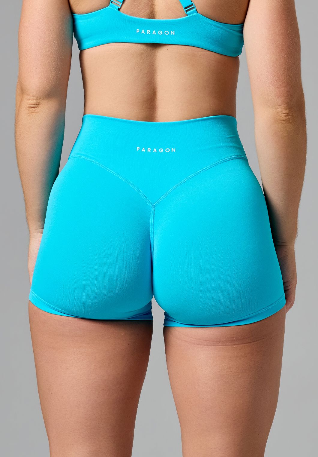 RecStretch™ Original Mid-Rise Sculptseam® Plus Short 4” Azure Shorts Paragon Fitwear 