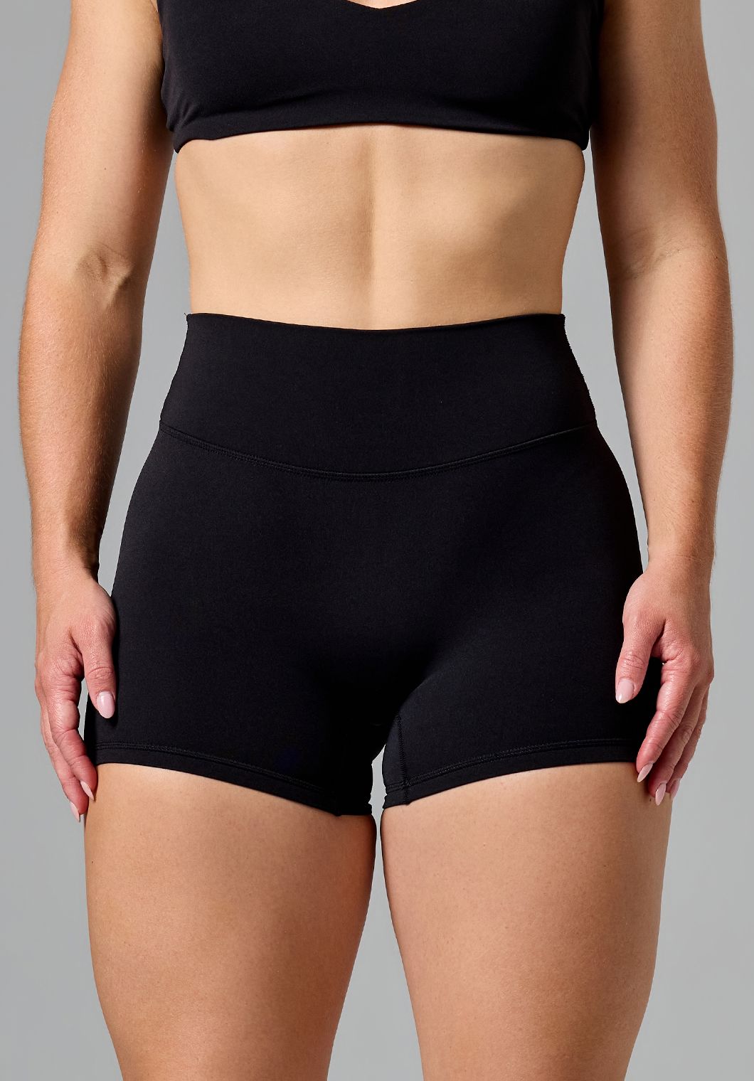 RecStretch™ Original Mid-Rise Sculptseam® Plus Short 4” Black Shorts Paragon Fitwear 