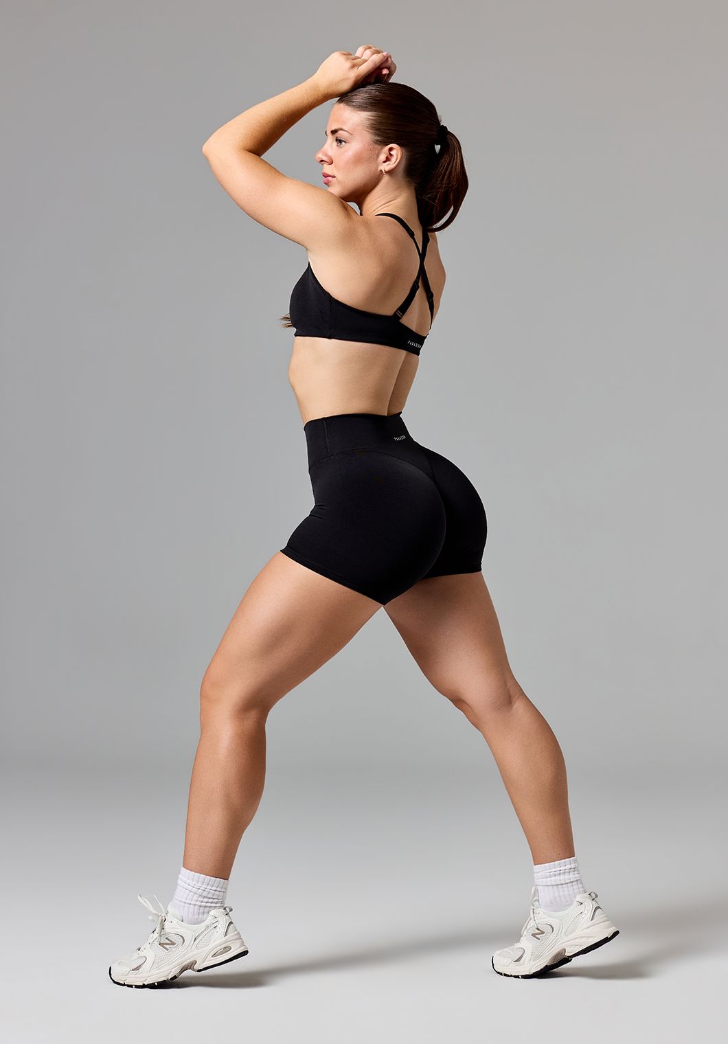 RecStretch™ Original Mid-Rise Sculptseam® Plus Short 4” Black Shorts Paragon Fitwear 