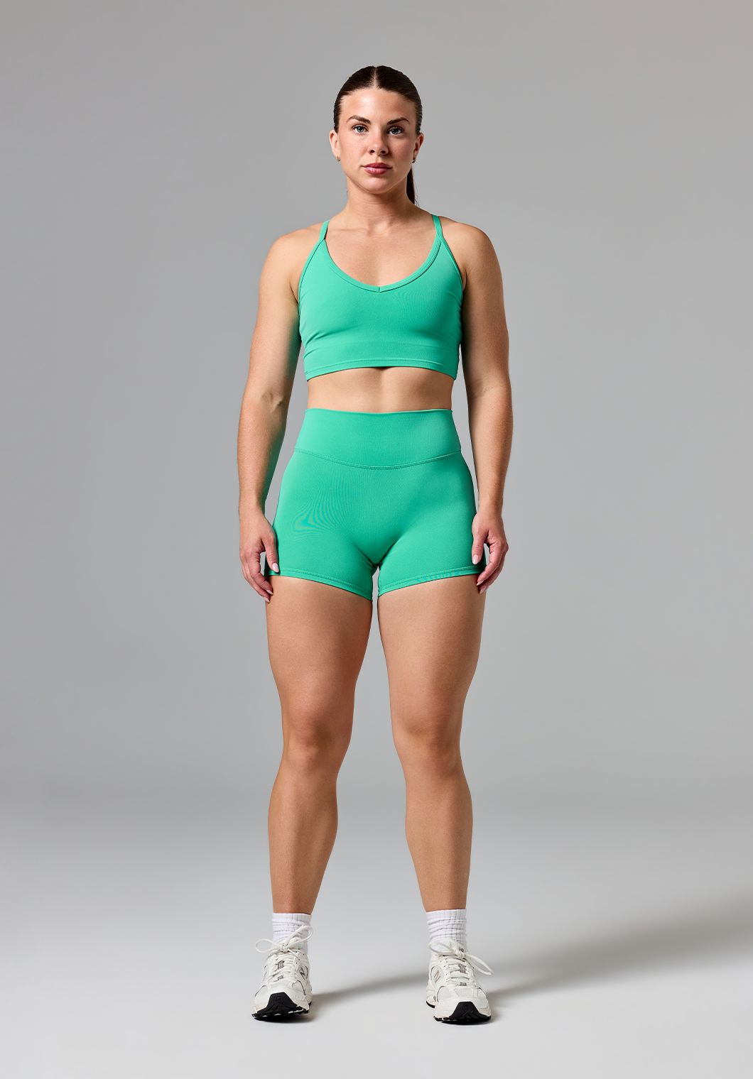 RecStretch™ Original Mid-Rise Sculptseam® Plus Short 4” Palm Leaf Shorts Paragon Fitwear 