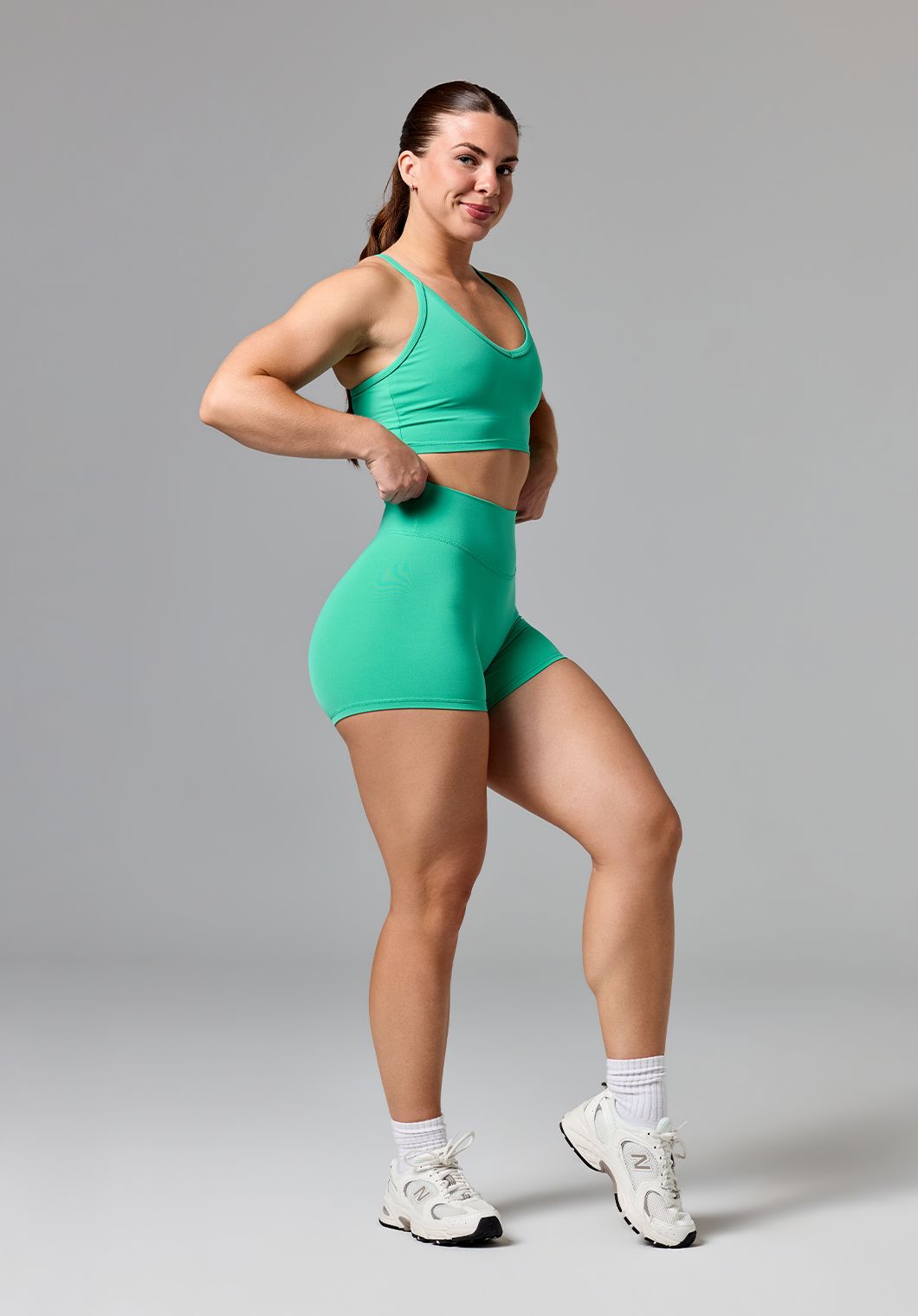 RecStretch™ Original Mid-Rise Sculptseam® Plus Short 4” Palm Leaf Shorts Paragon Fitwear 