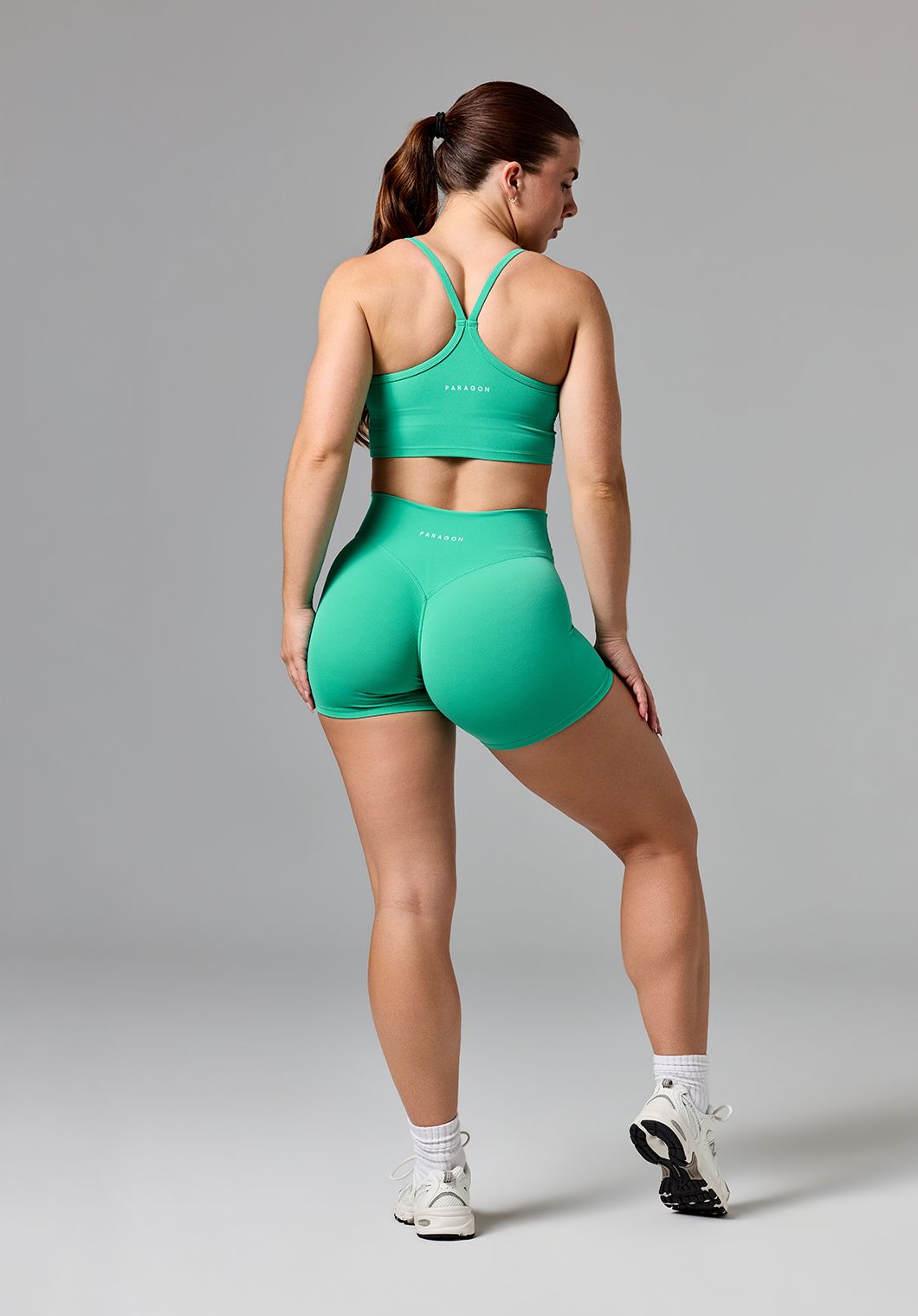 RecStretch™ Original Mid-Rise Sculptseam® Plus Short 4” Palm Leaf Shorts Paragon Fitwear 