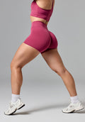 RecStretch™ Original Mid-Rise Sculptseam® Plus Short 4” Raspberry Shorts Paragon Fitwear 