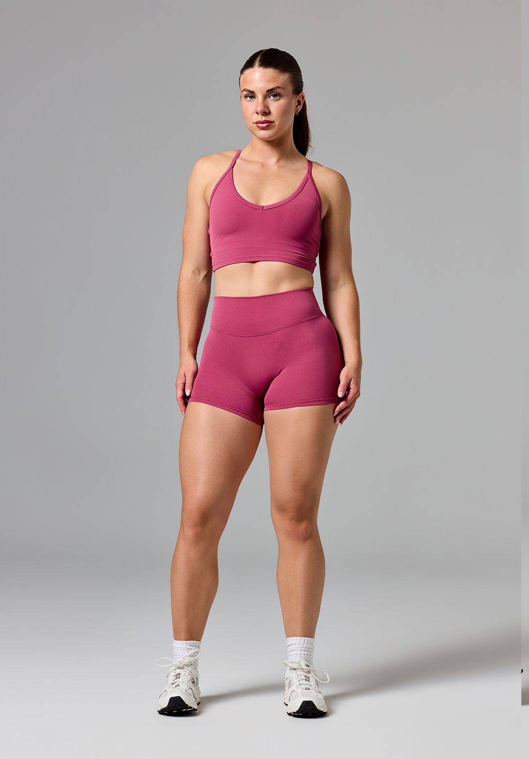 RecStretch™ Original Mid-Rise Sculptseam® Plus Short 4” Raspberry Shorts Paragon Fitwear 