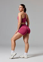 RecStretch™ Original Mid-Rise Sculptseam® Plus Short 4” Raspberry Shorts Paragon Fitwear 