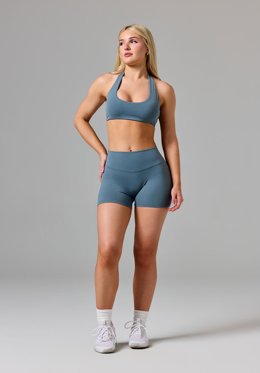 RecStretch™ Original Mid-Rise Sculptseam® Plus Short 4” Slate Shorts Paragon Fitwear 