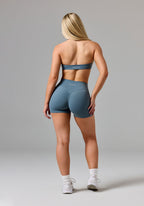 RecStretch™ Original Mid-Rise Sculptseam® Plus Short 4” Slate Shorts Paragon Fitwear 