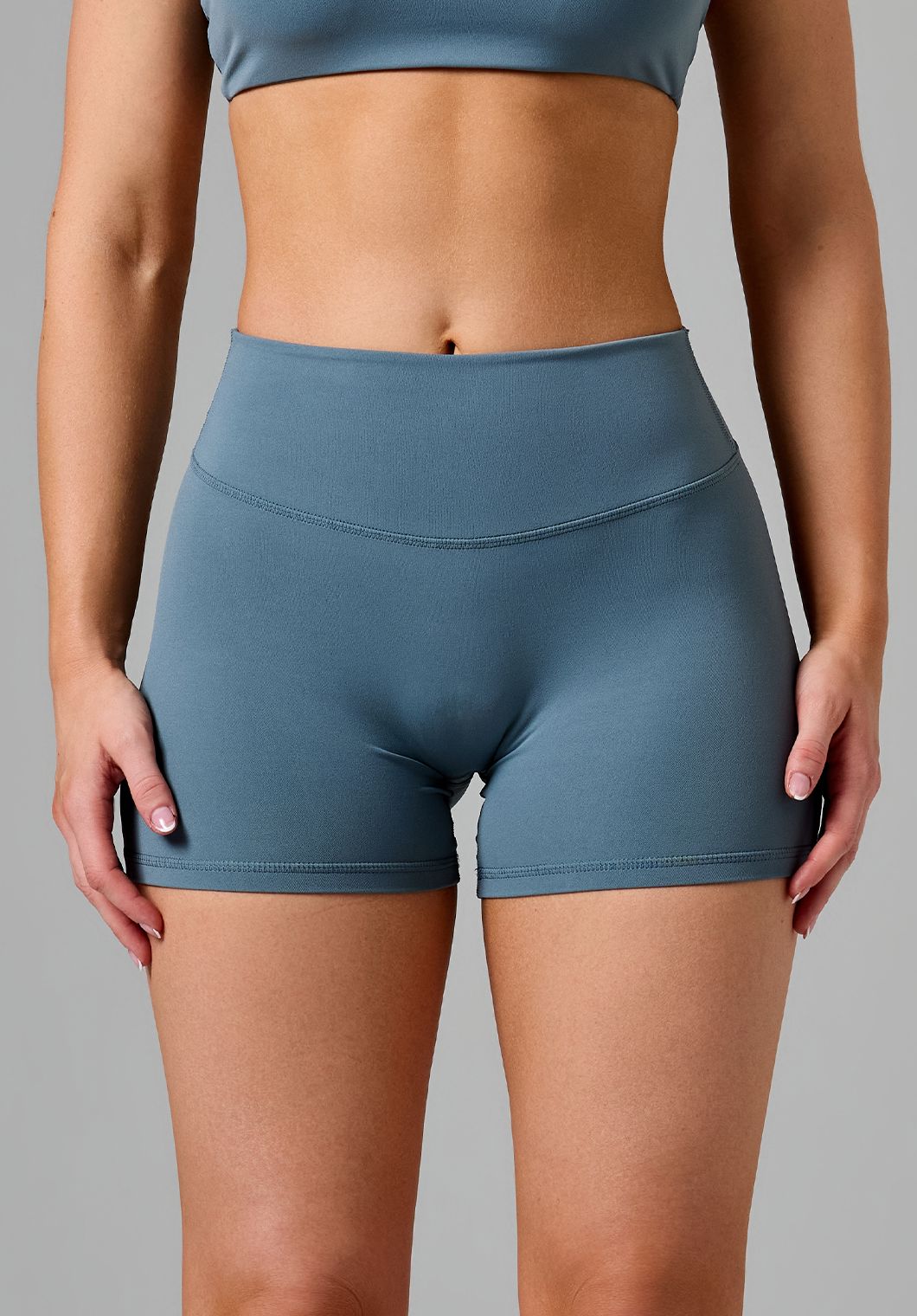 RecStretch™ Original Mid-Rise Sculptseam® Plus Short 4” Slate Shorts Paragon Fitwear 