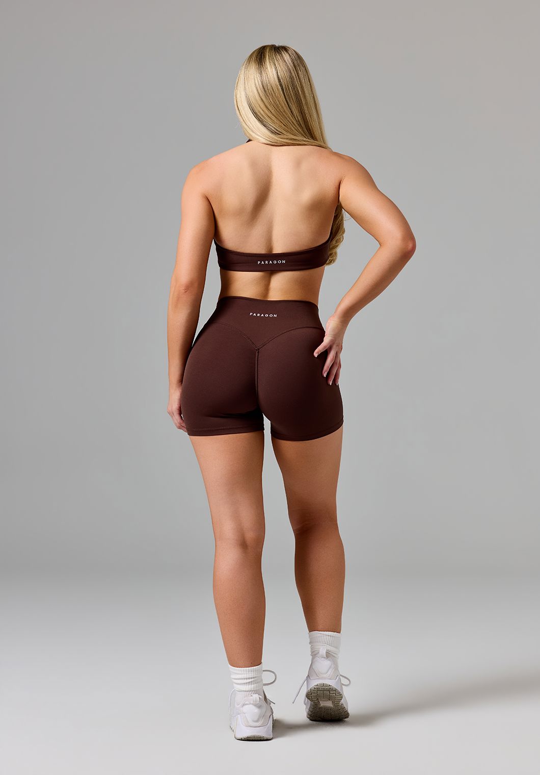 RecStretch™ Original Mid-Rise Sculptseam® Plus Short 4” Walnut Shorts Paragon Fitwear 