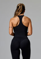 RecStretch™ SmoothHold™ Racerback Full Length Top Black Tops/Tanks Paragon Fitwear 