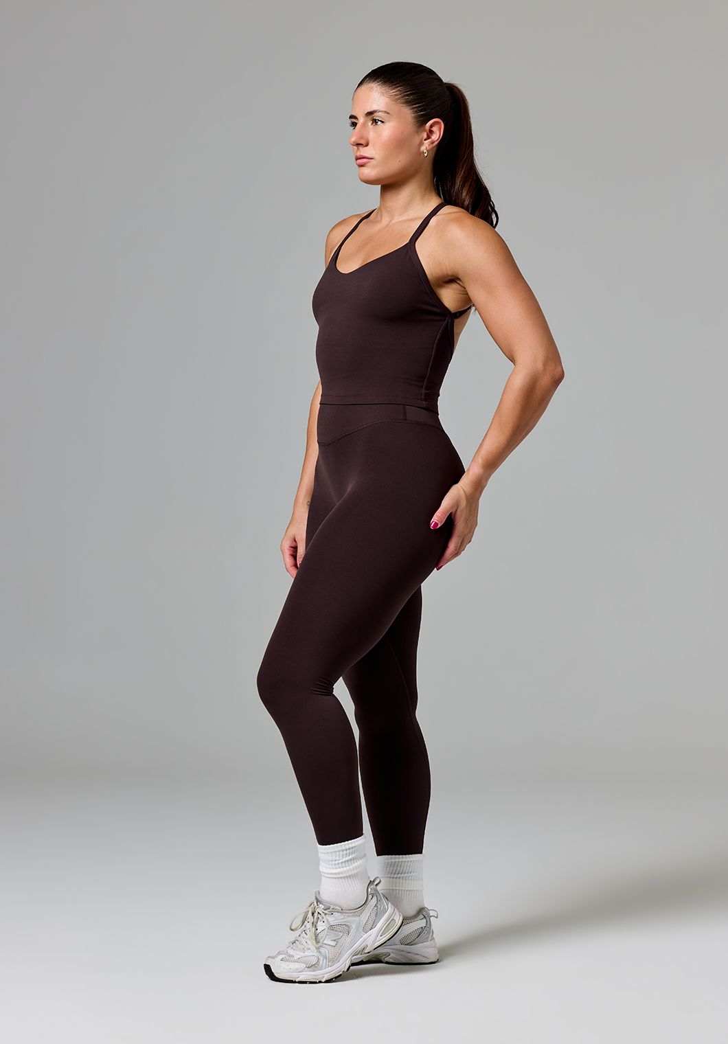 RecStretch™ SmoothHold™ Studio Top Espresso Tops/Tanks Paragon Fitwear 