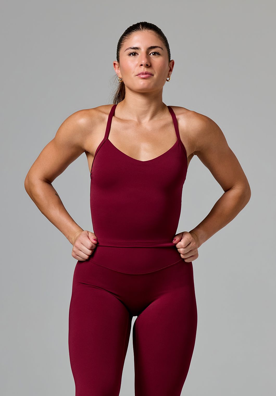 RecStretch™ SmoothHold™ Studio Top Red Velvet Tops/Tanks Paragon Fitwear 