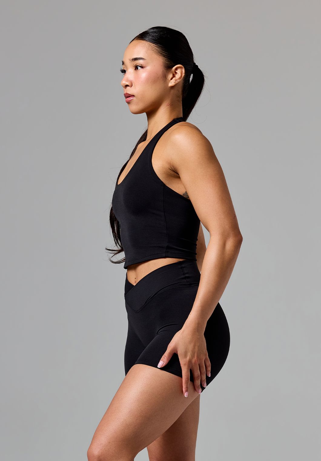 RecStretch™ SmoothHold™ Unbound Halter Top Black Tops/Tanks Paragon Fitwear 