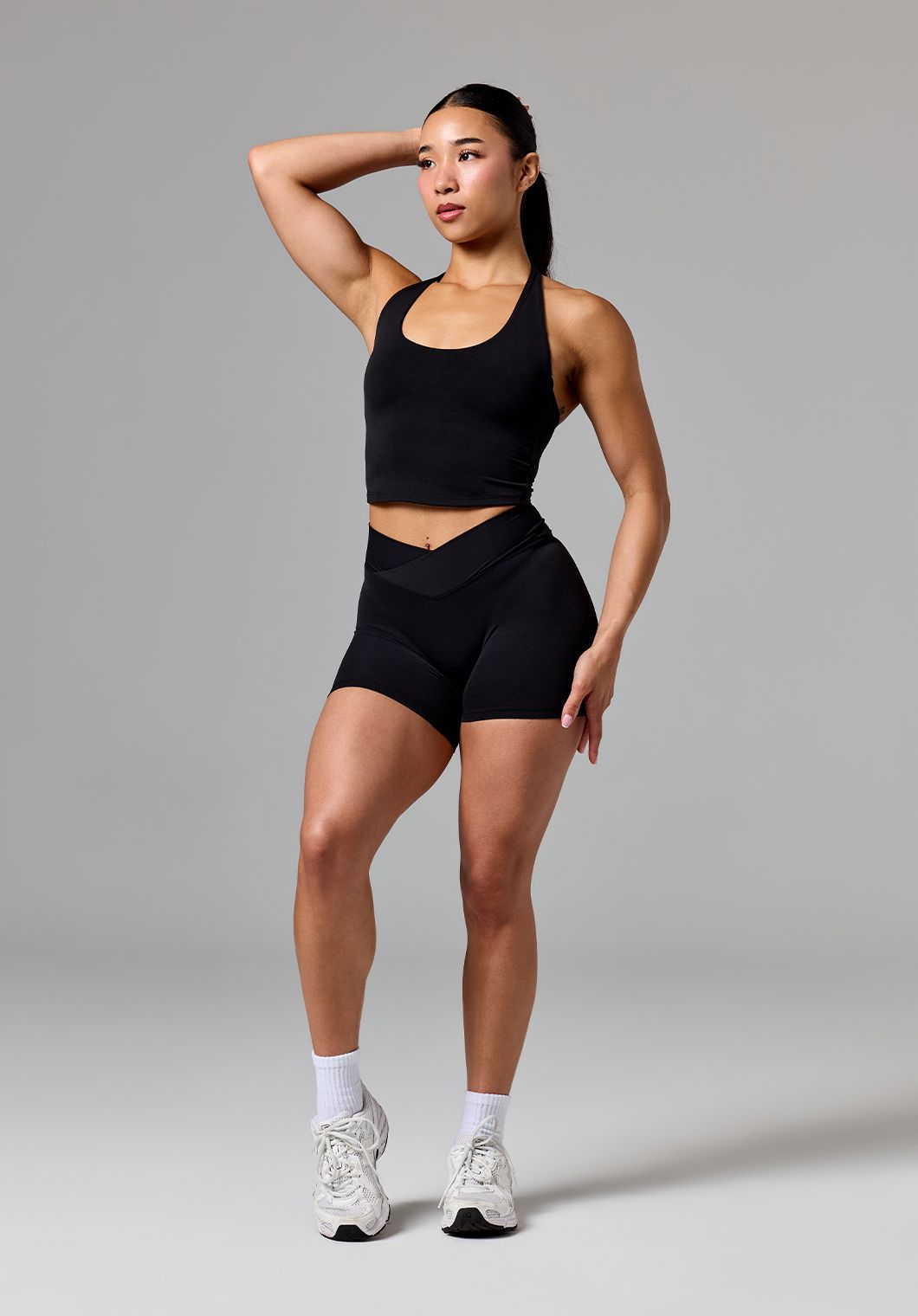 RecStretch™ SmoothHold™ Unbound Halter Top Black Tops/Tanks Paragon Fitwear 