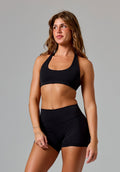 RecStretch™ Unbound Halter Sports Bra Black Sports Bras Paragon Fitwear 