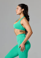 RecStretch™ Unbound Halter Sports Bra Palm Leaf Sports Bras Paragon Fitwear 
