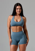 RecStretch™ Unbound Halter Sports Bra Slate Sports Bras Paragon Fitwear 