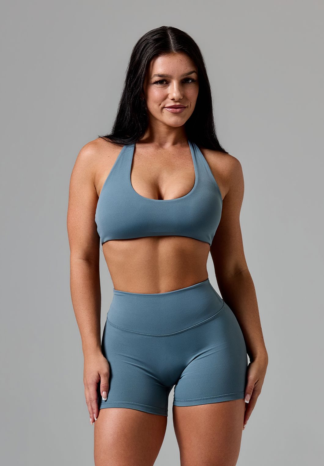 RecStretch™ Unbound Halter Sports Bra Slate Sports Bras Paragon Fitwear 