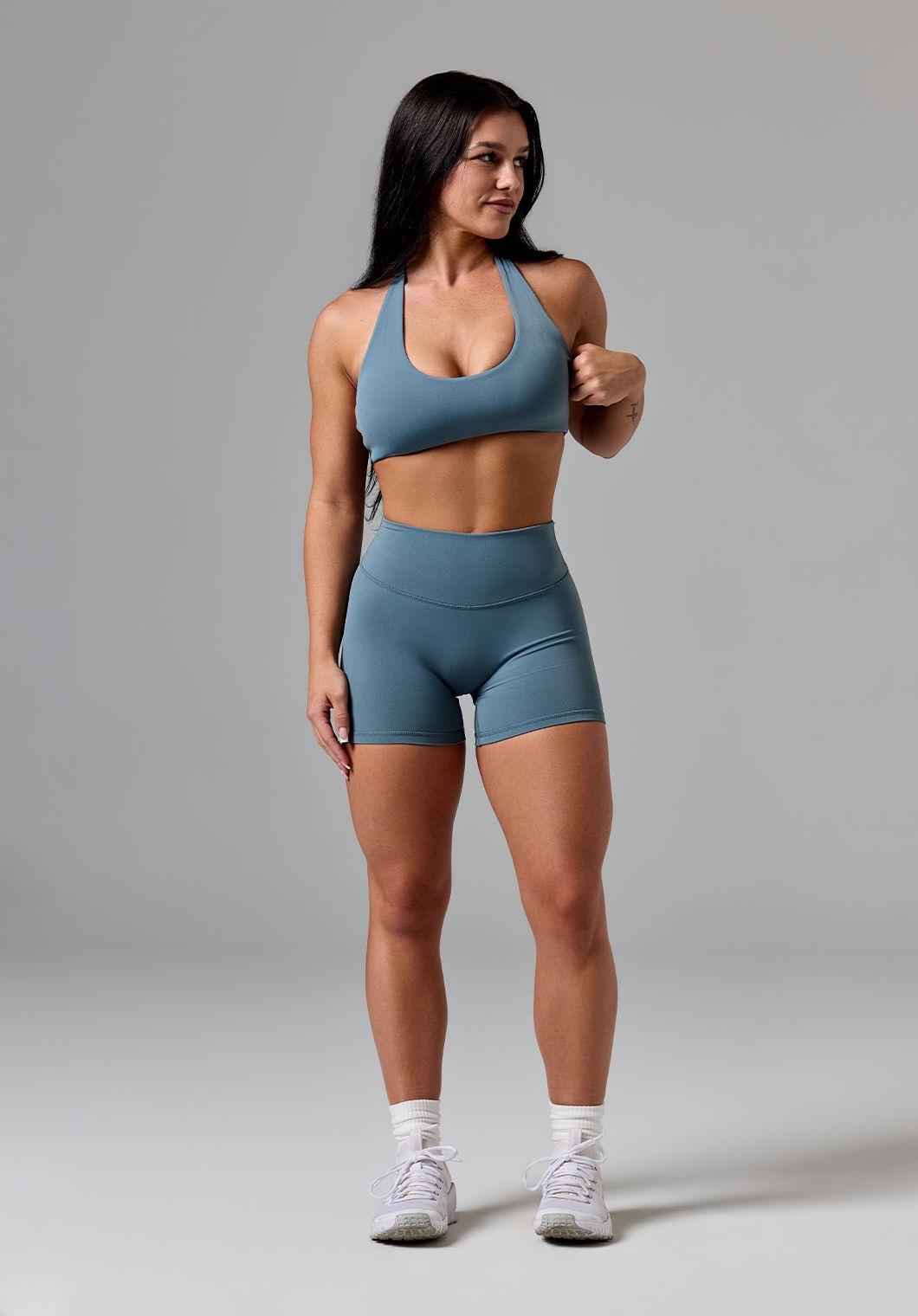 RecStretch™ Unbound Halter Sports Bra Slate Sports Bras Paragon Fitwear 