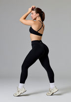 RecStretch™ V-Wrap Sculptseam® Plus Mid-Rise Legging Black Leggings/Joggers Paragon Fitwear 
