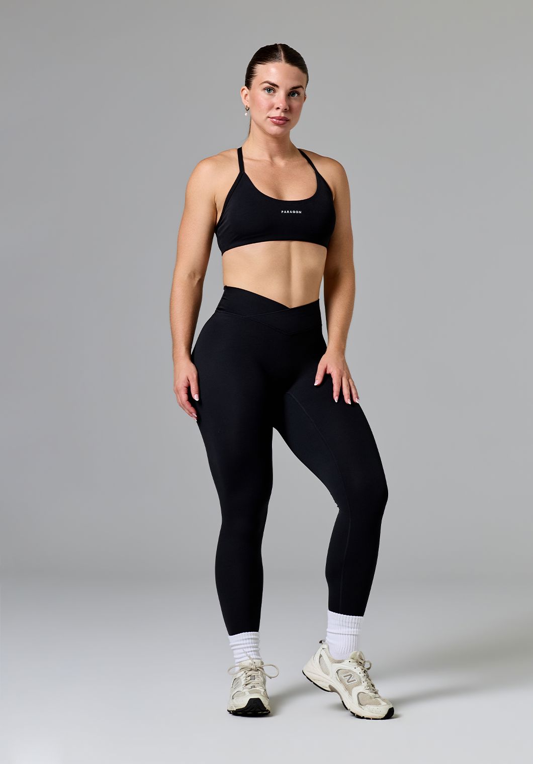 RecStretch™ V-Wrap Sculptseam® Plus Mid-Rise Legging Black Leggings/Joggers Paragon Fitwear 