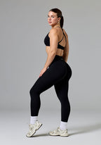 RecStretch™ V-Wrap Sculptseam® Plus Mid-Rise Legging Black Leggings/Joggers Paragon Fitwear 