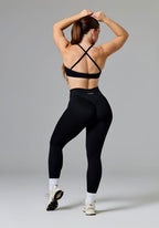 RecStretch™ V-Wrap Sculptseam® Plus Mid-Rise Legging Black Leggings/Joggers Paragon Fitwear 
