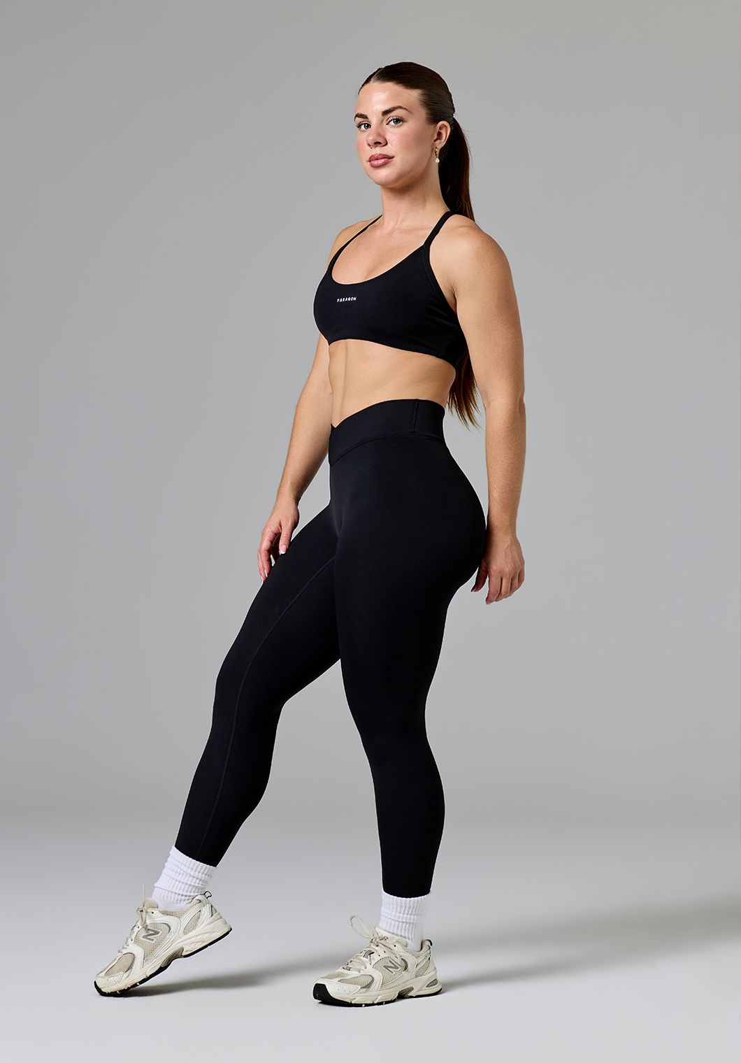 RecStretch™ V-Wrap Sculptseam® Plus Mid-Rise Legging Black Leggings/Joggers Paragon Fitwear 