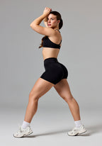 RecStretch™ V Wrap Mid-Rise Sculptseam® Plus Short 5” Black Shorts Paragon Fitwear 