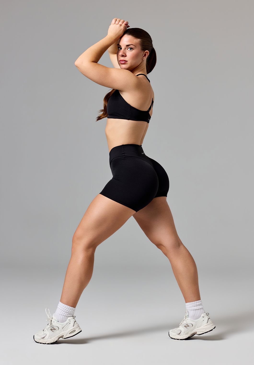 RecStretch™ V Wrap Mid-Rise Sculptseam® Plus Short 5” Black Shorts Paragon Fitwear 