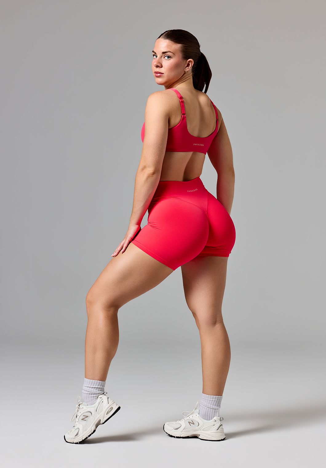 RecStretch™ V Wrap Mid-Rise Sculptseam® Plus Short 5” Hot Tropic Shorts Paragon Fitwear 