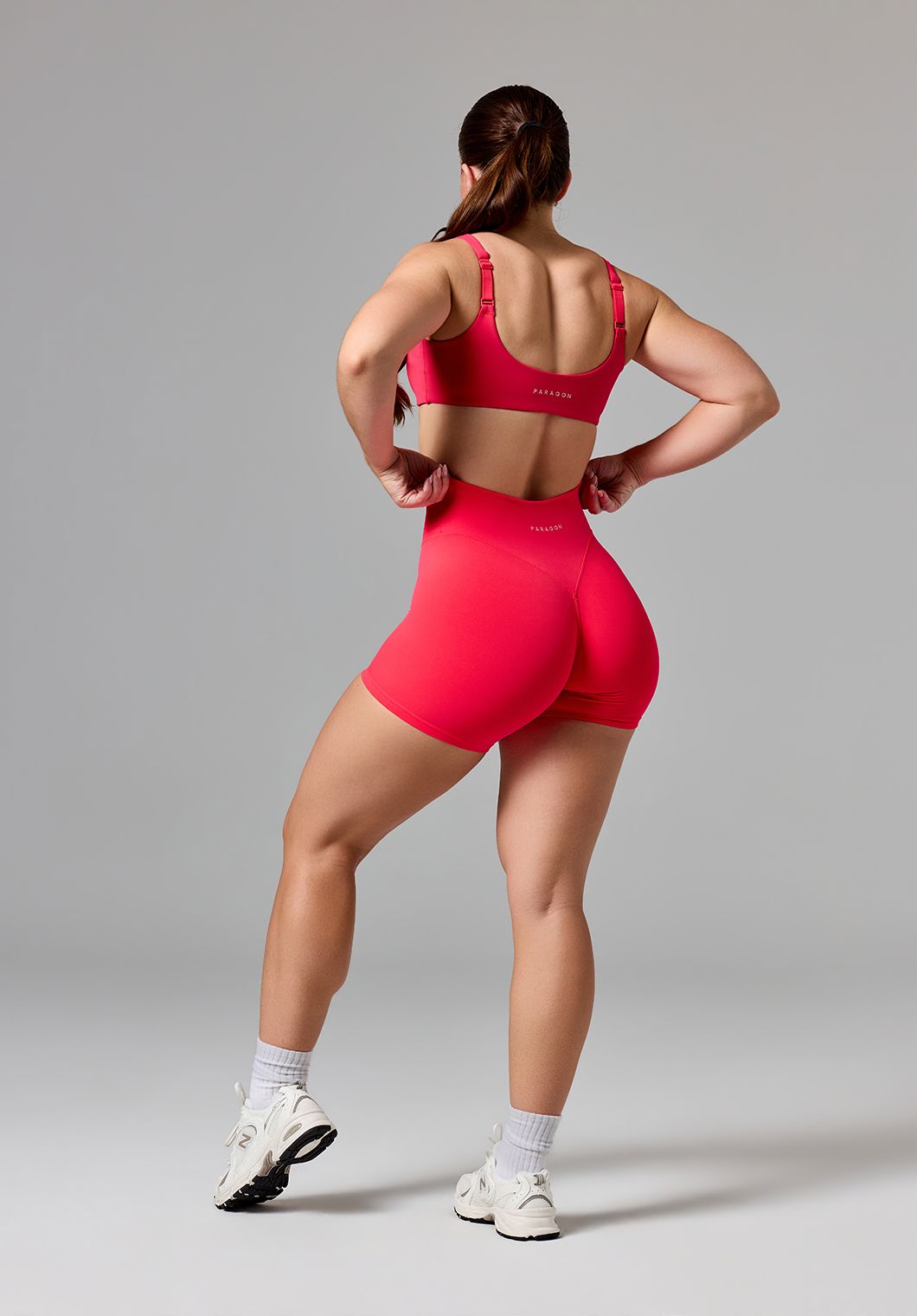 RecStretch™ V Wrap Mid-Rise Sculptseam® Plus Short 5” Hot Tropic Shorts Paragon Fitwear 