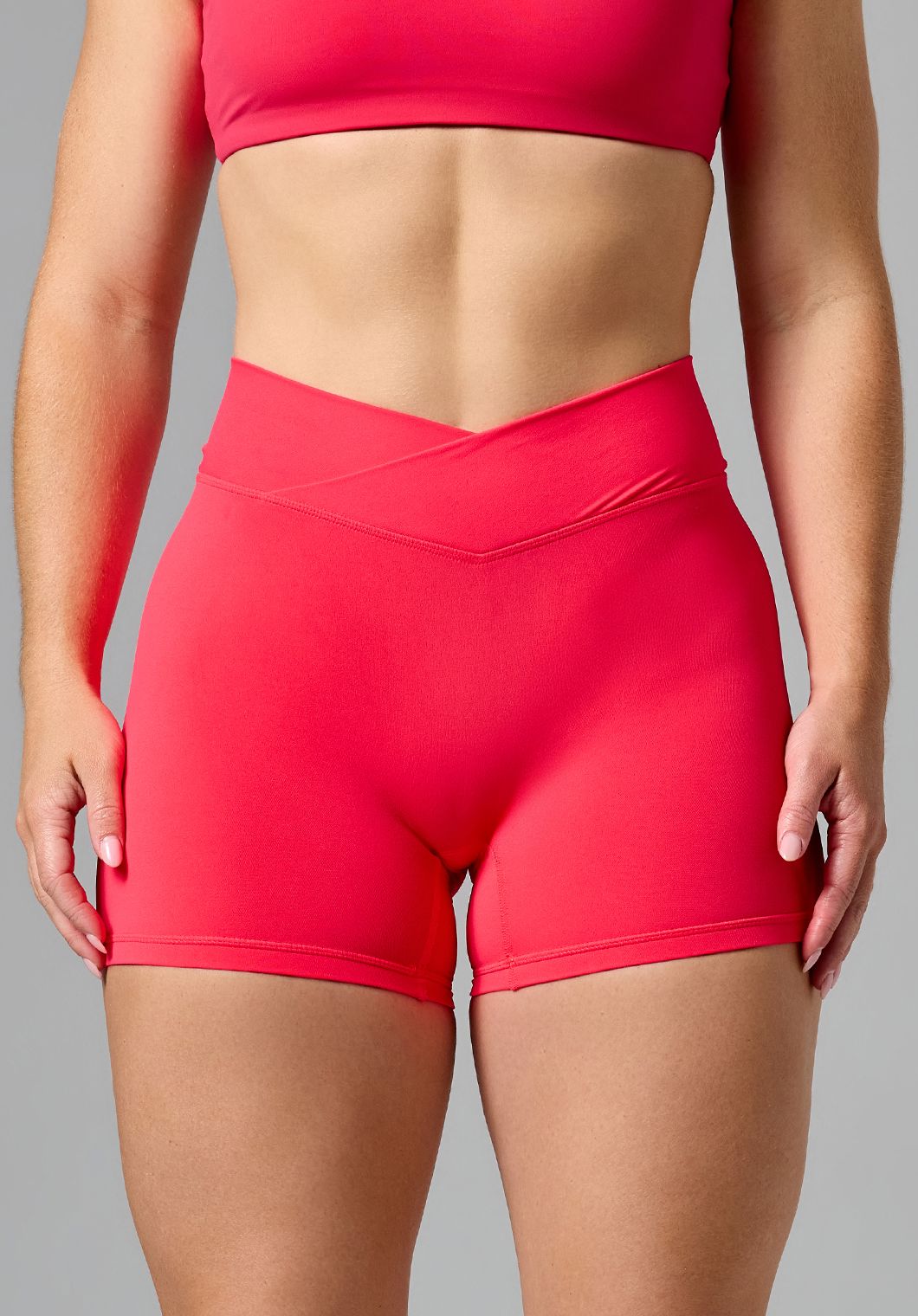 RecStretch™ V Wrap Mid-Rise Sculptseam® Plus Short 5” Hot Tropic Shorts Paragon Fitwear 
