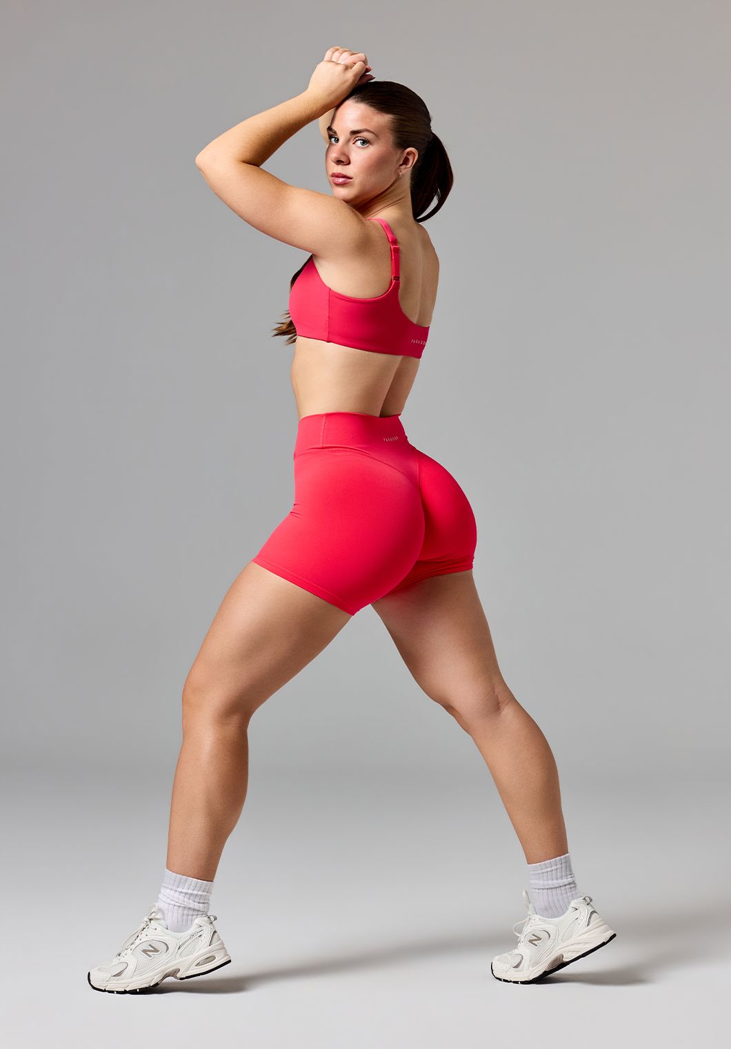 RecStretch™ V Wrap Mid-Rise Sculptseam® Plus Short 5” Hot Tropic Shorts Paragon Fitwear 