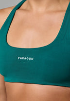 RecStretch™ Varsity Racerback Sports Bra Evergreen Sports Bras Paragon Fitwear 