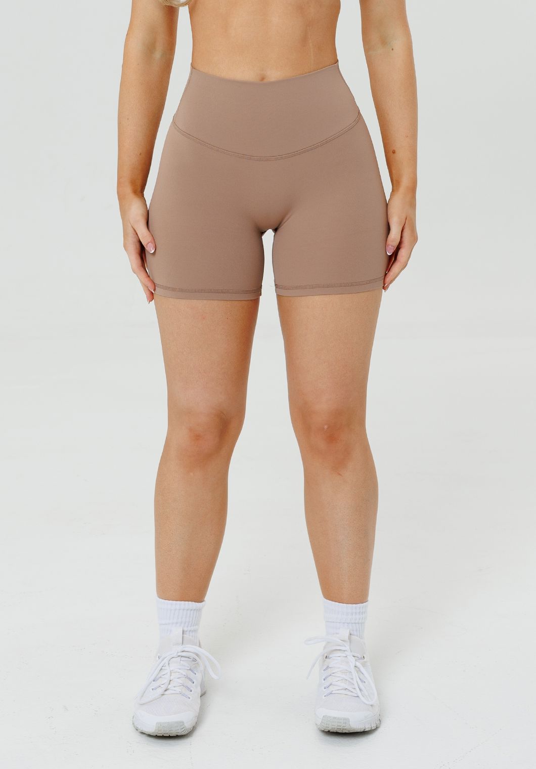 RecStretch™ Original High-Rise Sculptseam® Plus Short 5” Tan Line Shorts Paragon Fitwear 