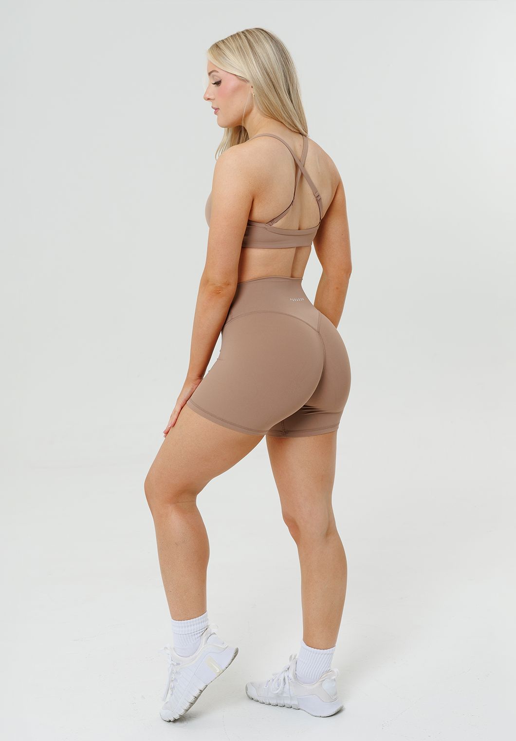 RecStretch™ Original High-Rise Sculptseam® Plus Short 5” Tan Line Shorts Paragon Fitwear 