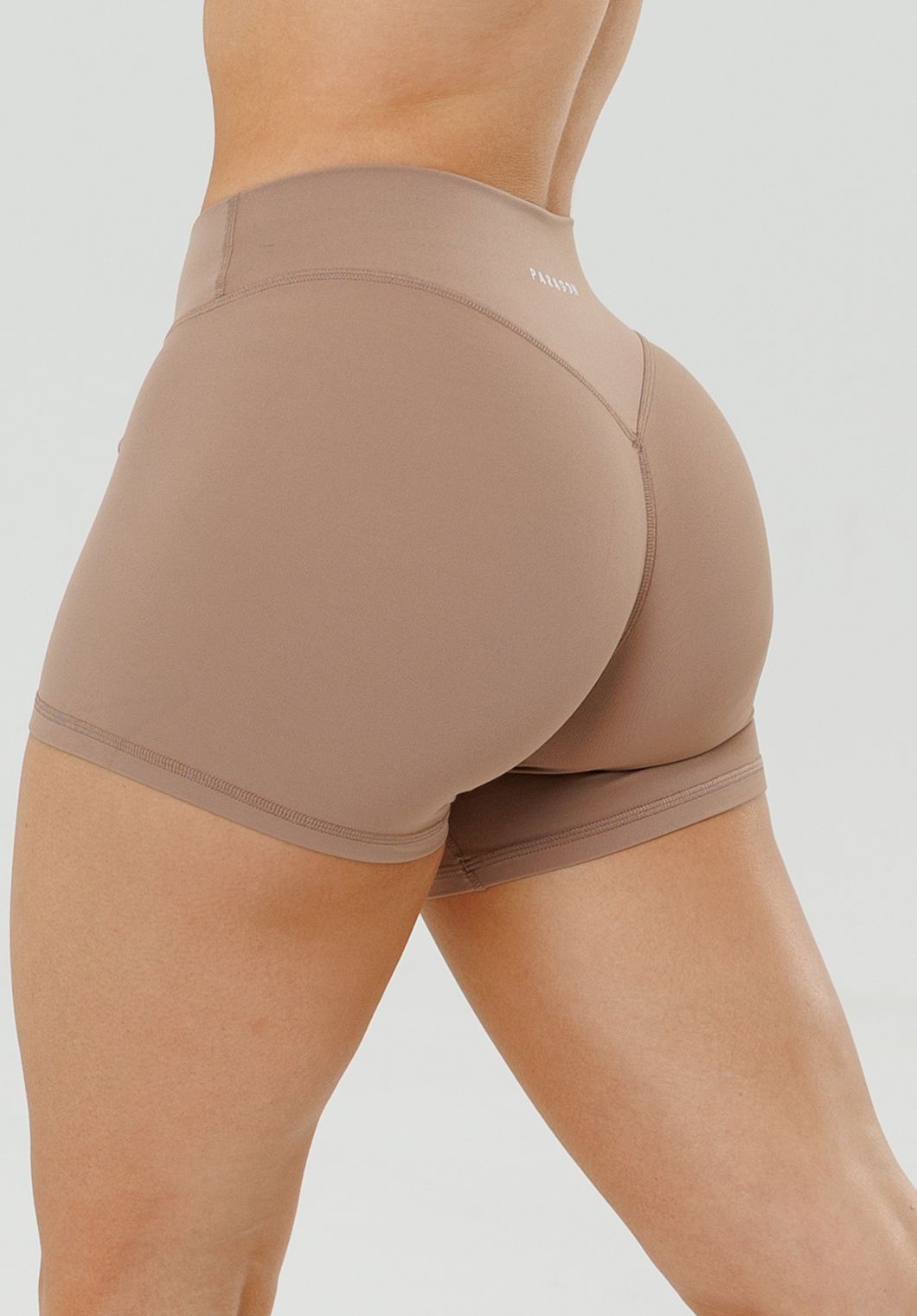 RecStretch™ Original Low-Rise Sculptseam® Plus Short 4” Tan Line Shorts Paragon Fitwear 